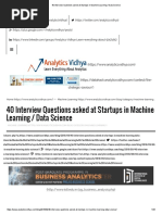 40 Interview Questions Asked at Startups in Machine Learning - Data Science