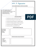 Unit3 Sports Worksheet