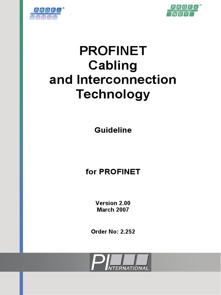Profinet Cabling and Interconnection Technology | PDF | Electrical ...