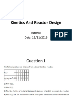 Kinetics and Reactor Design Tut