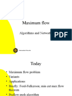 Maximum Flow: Algorithms and Networks