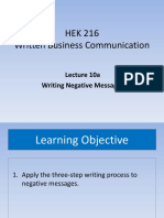 HEK 216: Negative Messages