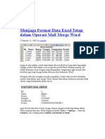 Menjaga Format Data Excel Tetap Dalam Operasi Mail Merge Word