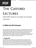 5 - Within The Old Testament - Biblical Faith and Natural Theology