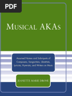Jeanette Marie Drone Musical AKAs Assumed Names and ...