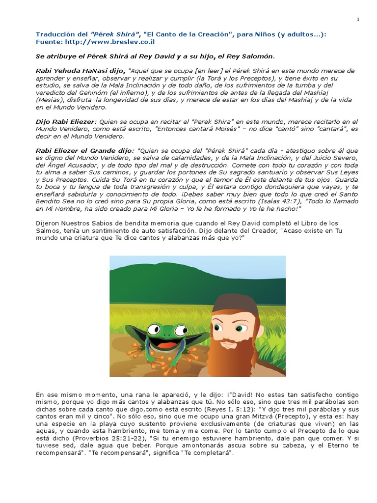 Perek Shira Ilustrado PDF | PDF | Reyes del antiguo israel | Nevi'im