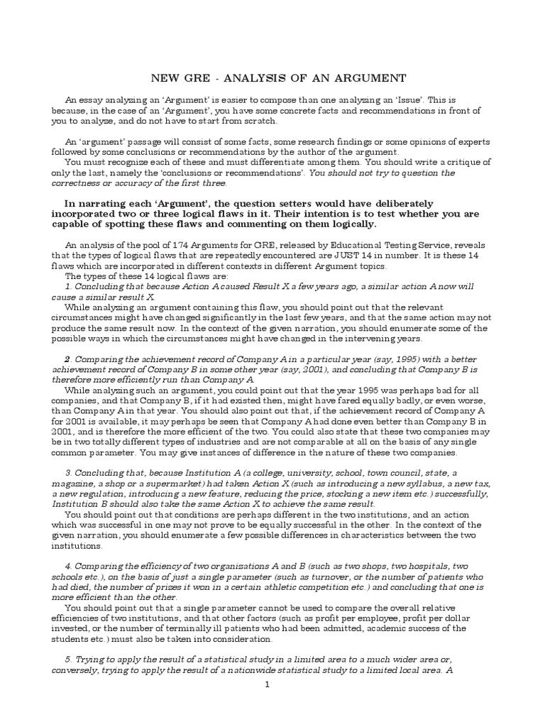 GRE Argument Model Essays PDF | PDF | Graduate Record Examinations ...