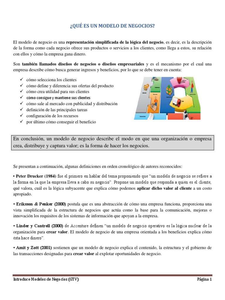 Qué Es Un Modelo de Negocios | PDF | Modelo de negocio | Business