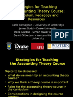 Strategies For Teaching The Accounting Theory Course:: Curriculum, Pedagogy and Resources