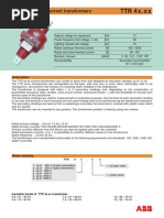 TTR 4 X - X X: Indoor Bushing Current Transformers