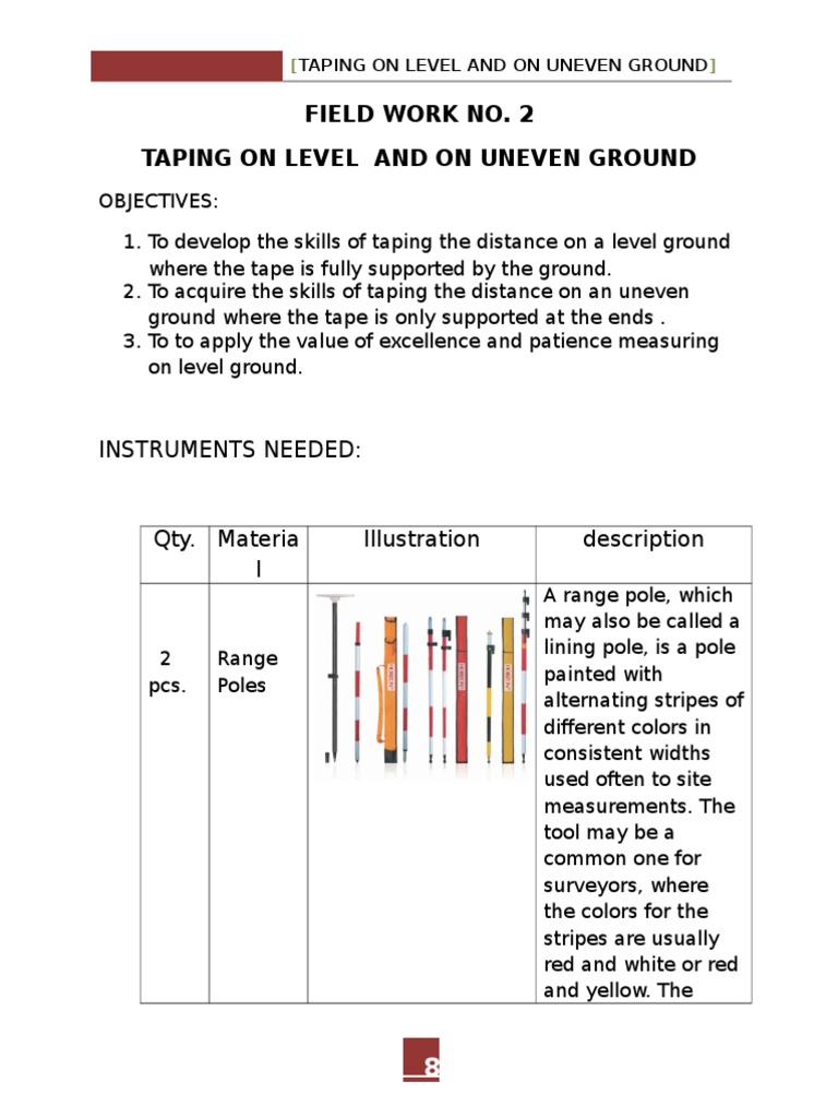 Field Work No 2 Surveying | PDF | Nature