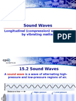 Sound Waves: Longitudinal (Compression) Waves Made by Vibrating Matter