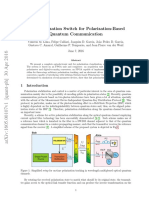 Fast Polarization Switch for Polarization-Based Quantum Communication