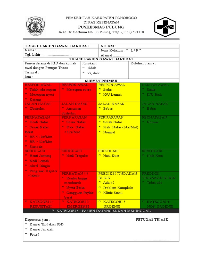 Form Triase | PDF