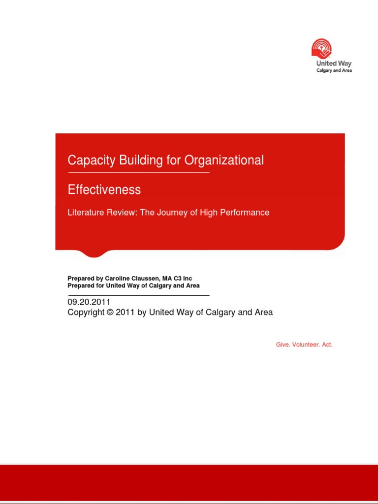 Capacity Building For Organizational Effectiveness | Download Free PDF ...