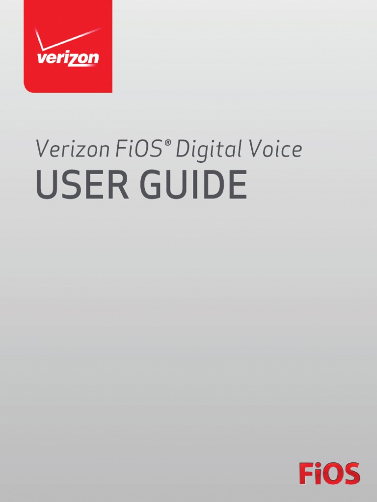 FiOS Digital Voice User Guide PDF Voicemail Conference Call