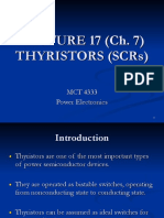 LECTURE 17 (Ch. 7) Thyristors (SCRS) : MCT 4333 Power Electronics