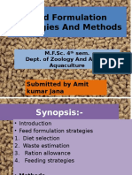 Feed Formulation Strategies and Methods: Submitted by Amit Kumar Jana