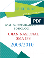 Soal November 1 Dan 2 (UN-Sosiologi 2009-2010)