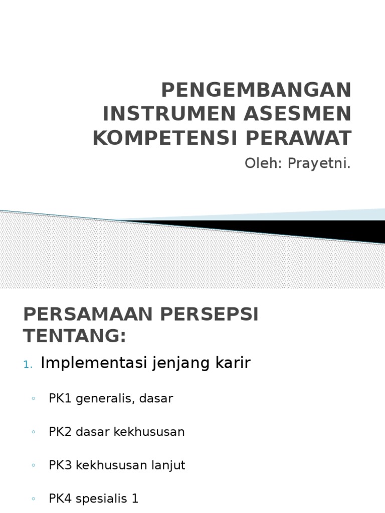Pengembangan Instrumen Asesmen Perawat | PDF