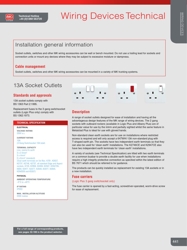 Mk Catalog Ac Power Plugs And Sockets Electrical Wiring