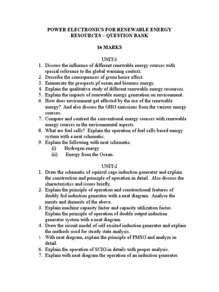 Power Electronics in Renewable Energy | PDF