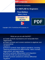 Introduction To MATLAB For Engineers Third Edition: Mupad