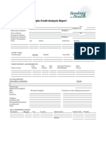 4657 File Sample Credit Analysis Report Blank and Completed