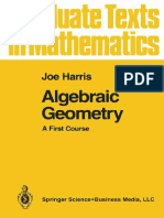 Algebraic Geometry, Joe Harris