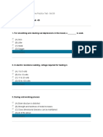 Practice Test: Question Set - 09: MCQ Workshop Engg