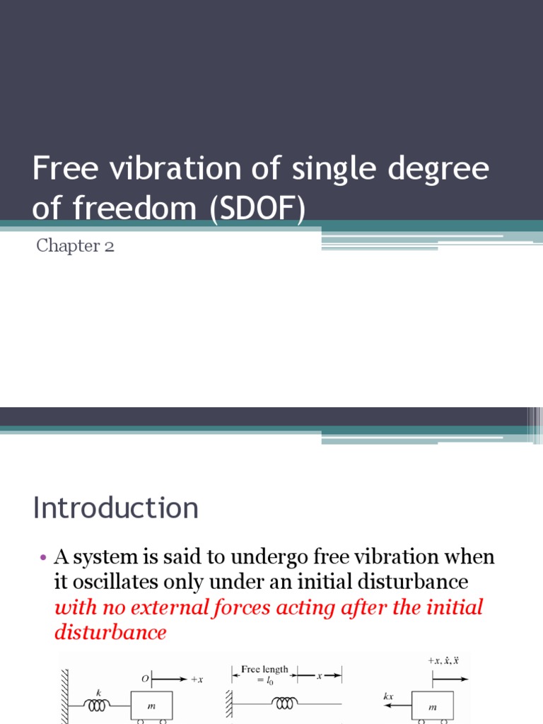 Chapter 2 Free Vibration of Single Degree of Freedom PDF | PDF ...