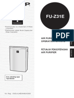 FU-Z31E: Air Purifier Operation Manual Petunjuk Pengoperasian Air Purifier