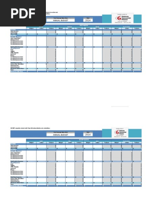 Free Business Budget Template