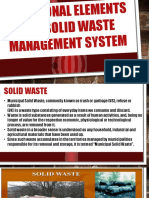 Functional Elements of A Solid Waste Management System