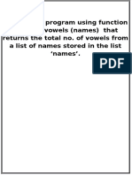 Q1) Write A Program Using Function To Count Vowels (Names) That Returns The Total No. of Vowels From A List of Names Stored in The List Names'