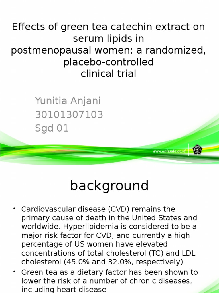 Green Tea Extract and Lipids in Women | PDF