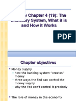 Mankiw Chapter 4 (19) : The Monetary System, What It Is and How It Works
