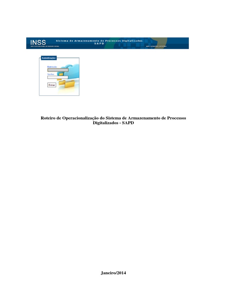 Operacionalização do SAPD para Processos Digitais | PDF | Vídeo ...
