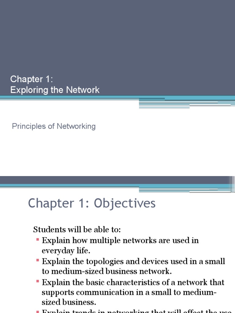 Exploring The Network: Principles of Networking | PDF | Network ...