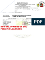 Not Valid Without Lgu Permit/Clearance: Ecember, 2016 Anuary 31, 2017