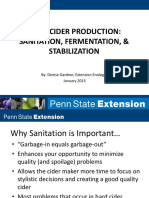 Cider Production - Sanitation - Fermentation and Stabilization