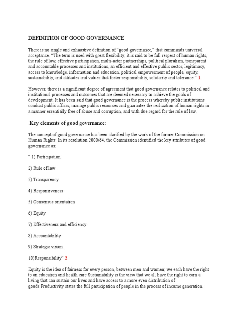 WHAT IS GOOD GOVERNANCE IN SIMPLE WORDS PDF visual data 3