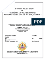 Ims Lucknow University, Lucknow: "Marketing and Related Activities Mini Planet Global Educare Pvt. LTD., Lucknow "