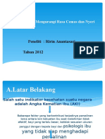 Hipnosis Dalam Mengurangi Rasa Cemas Dan Nyeri Antenatal