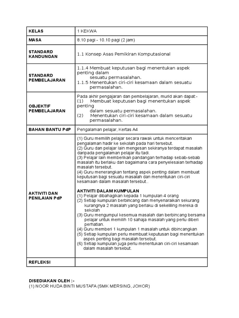 RPH Ask (Asas Pemikiran Komputasional)  PDF