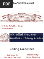 Coding Guidelines By-Hemal Rajyaguru