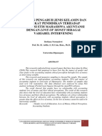 Jurnal Analisis Pengaruh Jenis Kelamin Dan Tingkat Pendidikan Terhadap Persepsi Etis Mahasiswa Akuntansi Dengan Love of Money Sebagai Variabel Intervening