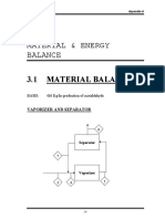 Matarial Balnce of Production of Acetaldhyde
