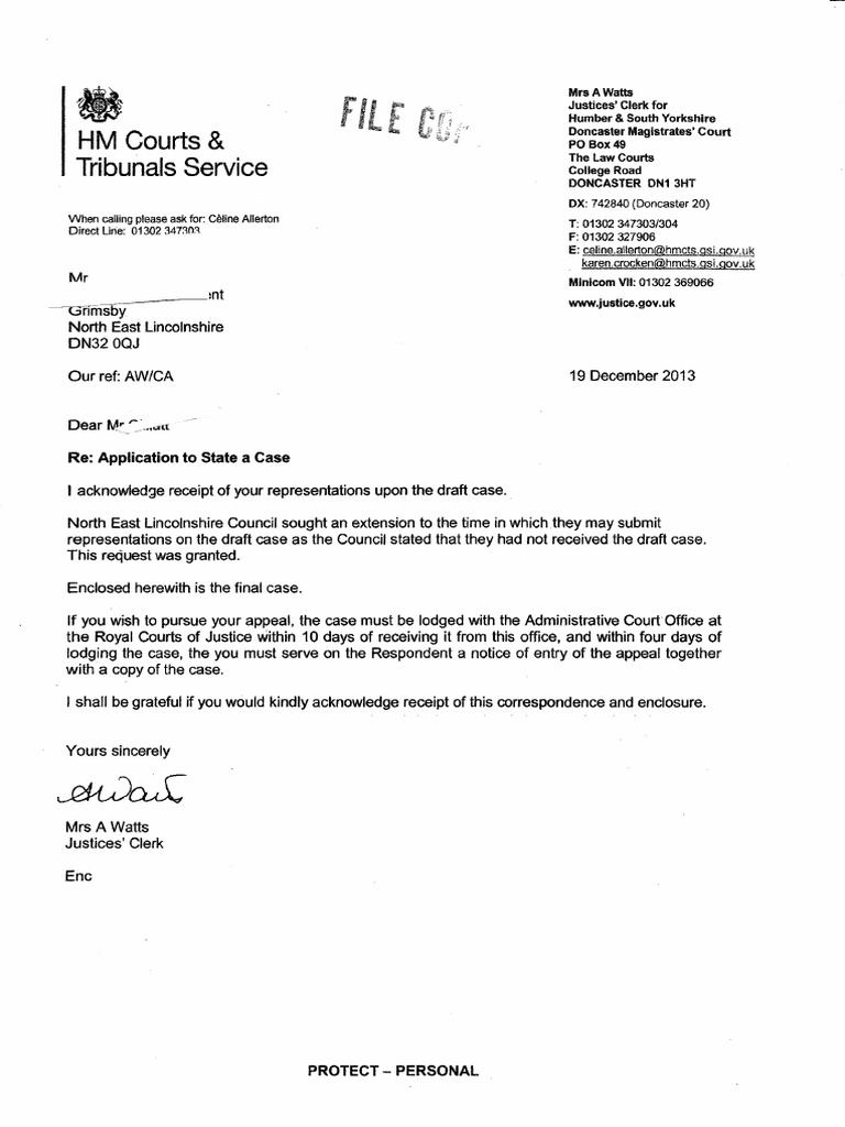 HM Courts Tribunals Service Aw/Ca PDF