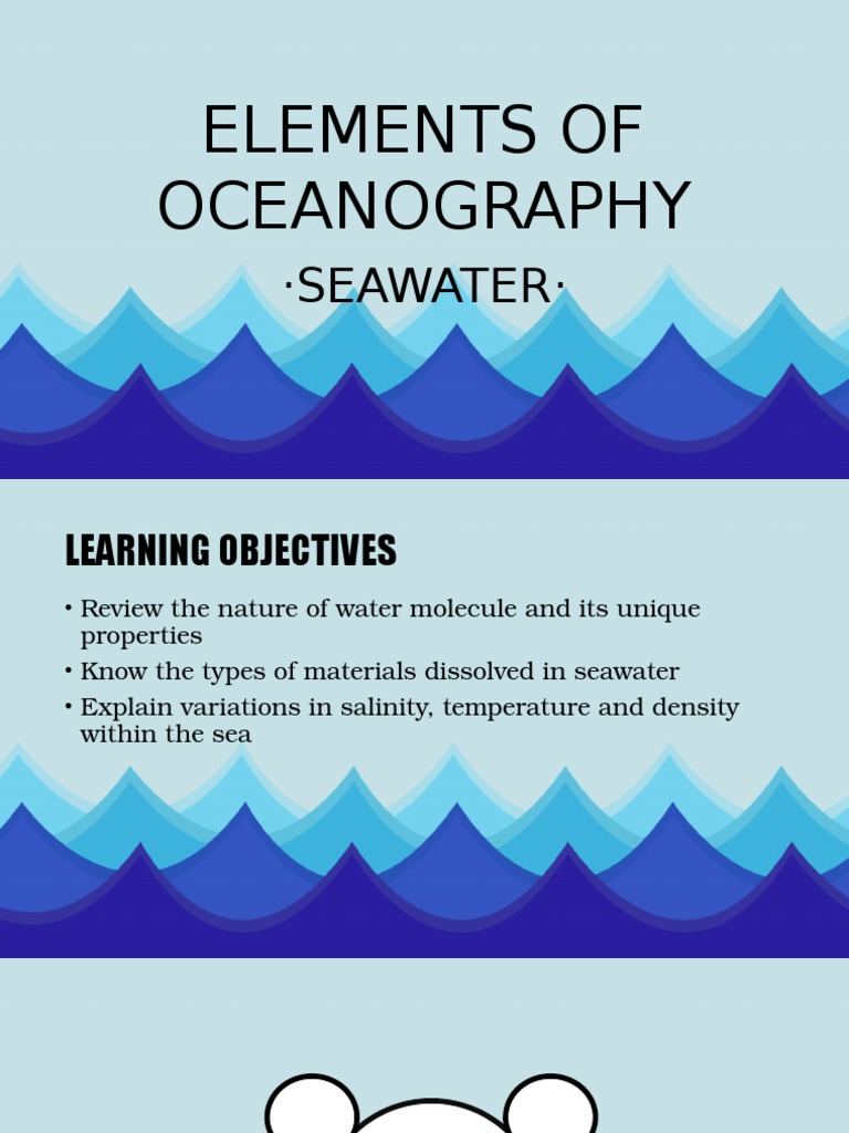 Elements of Oceanography | PDF | Salinity | Properties Of Water